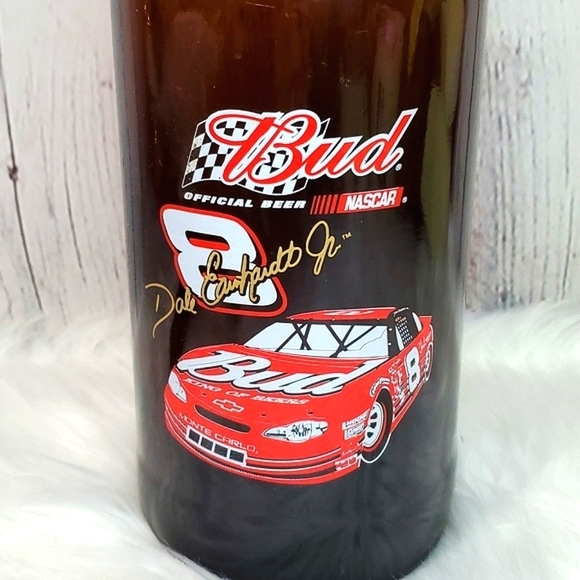 Y2K Budweiser Official Merchandise 15" Glass Nascar Dale Earnhardt Beer Bottle - Picture 4 of 11